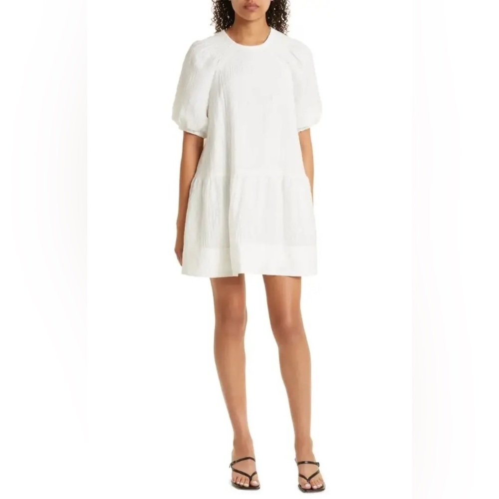 Club Monaco Cloud Tiered Smocked Mini Dress